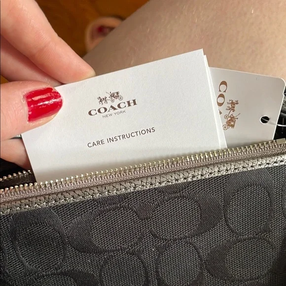 Coach Black and Silver Wristlet - Picture 7 of 12